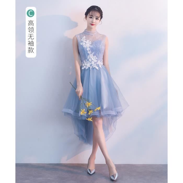 Robe Soiree Court En Dentelle Chic Ete Femmes Fille Pour Ceremonie Mariage Cocktail Anniversaire Gala Bleu Wk721 Bleu Achat Vente Robe De Ceremonie Cdiscount