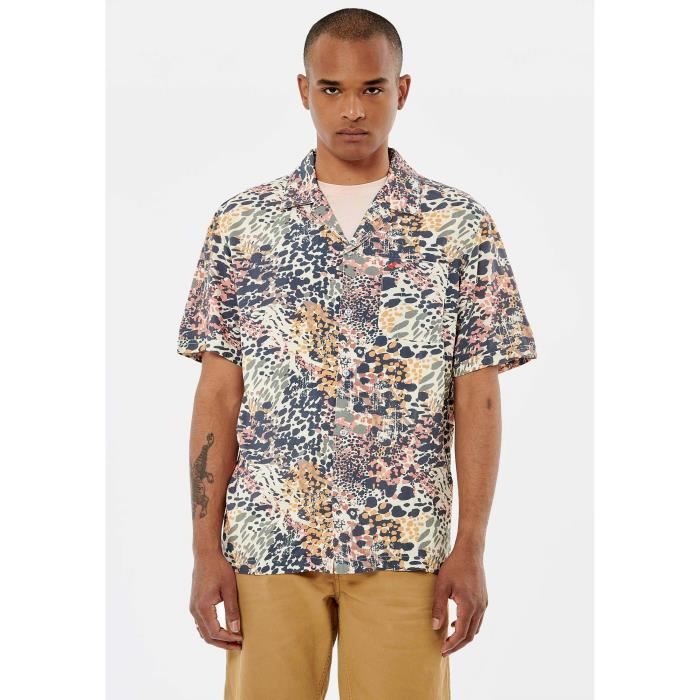 Chemise homme multicolore KAPORAL CHICO coupe droite decontractee Ecru Cdiscount Pret a Porter