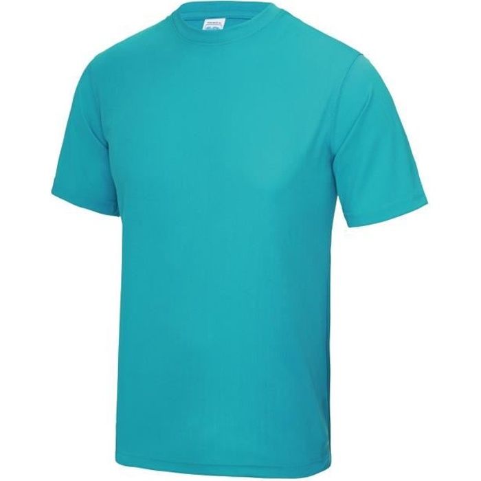 T.shirt anti transpirant sport bleu turquoise taille M séchage rapide 