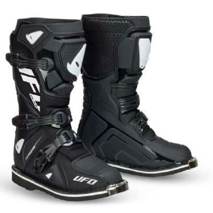 Bottes moto cross enfant UFO Typhoon - noir - 37 - Cdiscount Auto