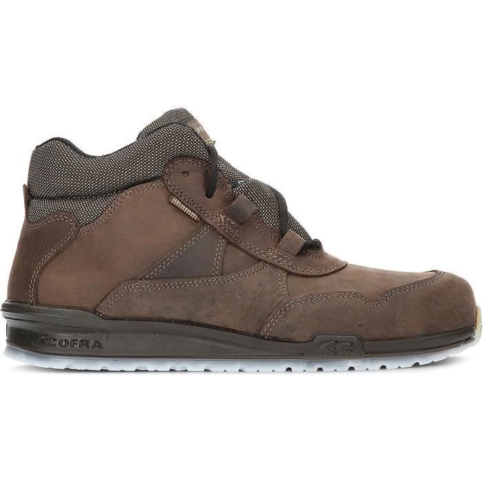 Chaussures de securite COFRA BAER S3 SRC Cuir hydrofuge Doublure respirante Semelle anti perforation Brun Cdiscount Pret a Porter
