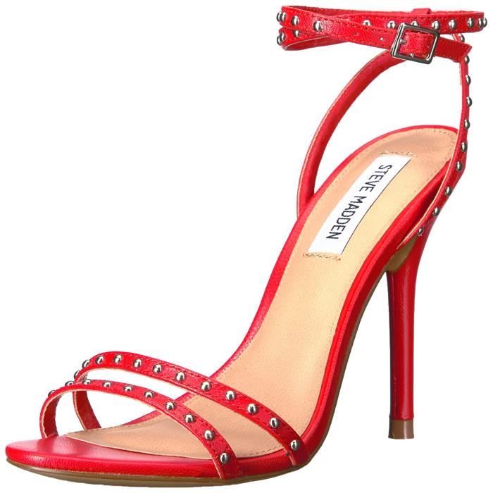 Sandales Cuir Steve Madden en coloris Rouge Femme Chaussures à talons Chaussures à talons Steve Madden 