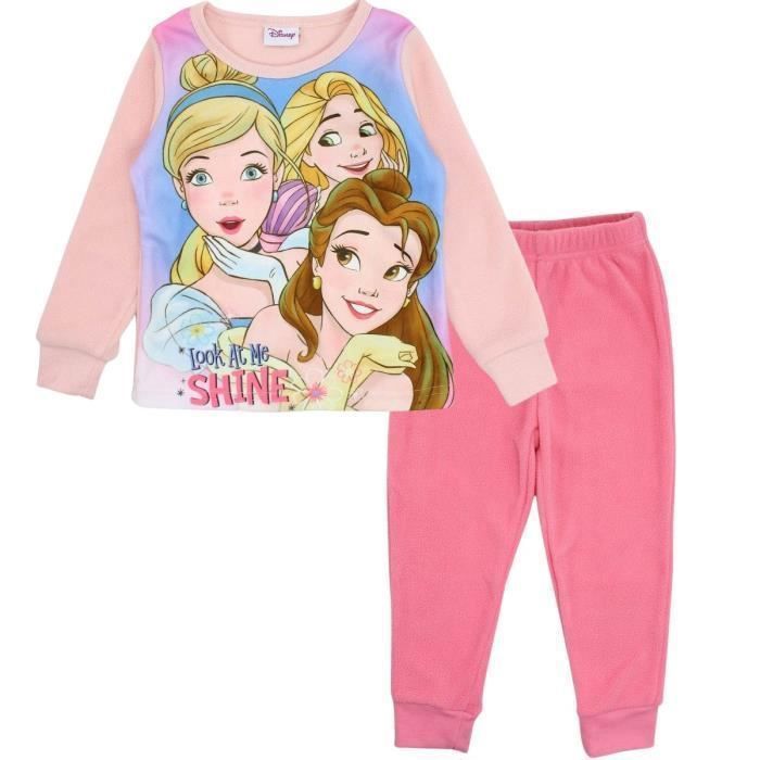 Pyjama polaire Princesse Disney DIS P 5204A041 S1 8A Rose Fille Disney Princesses Enfant
