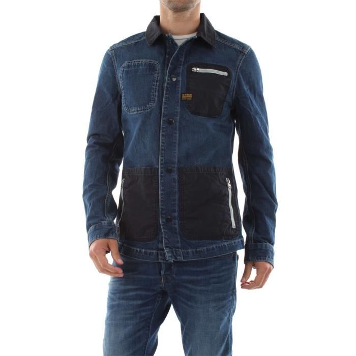 veste g star bleu homme