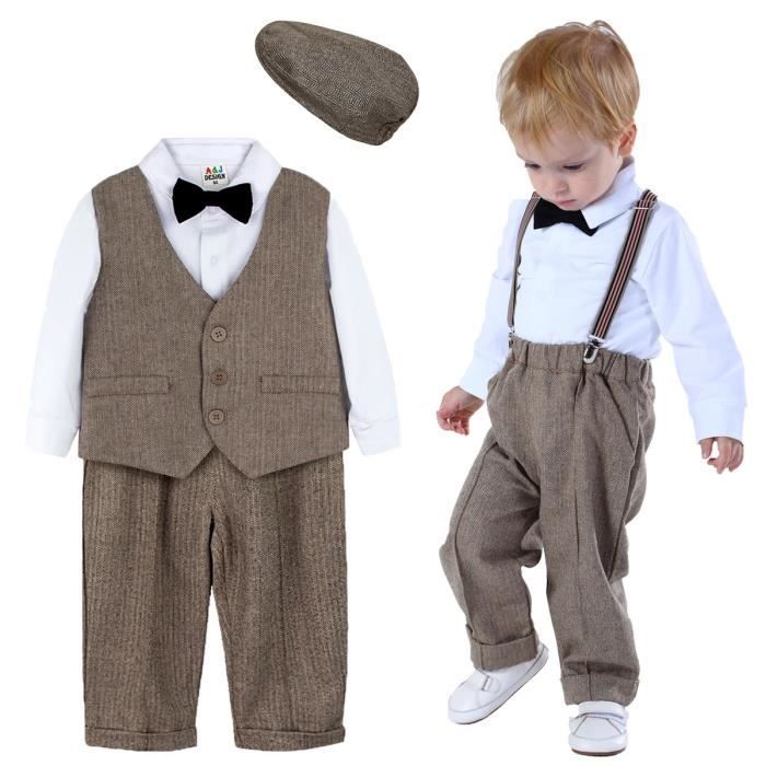 Mintgreen Vetements Garcon Bebe Mariage Manche Longue Anniversaire Kaki 4pcs Kaki Cdiscount Pret A Porter