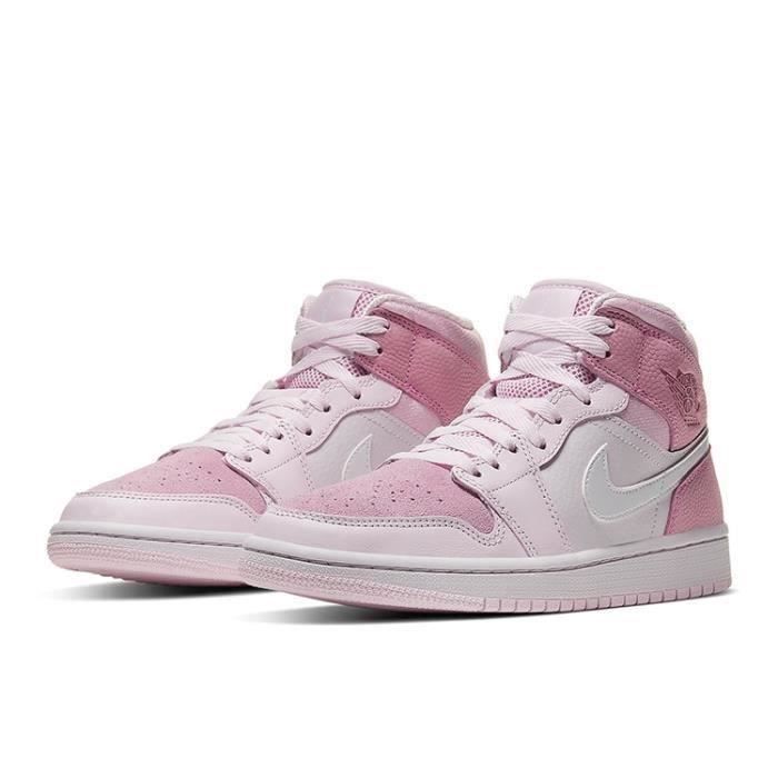 Nike Air Jordan 1 Mid Femme Jordan One Digital Pink ...