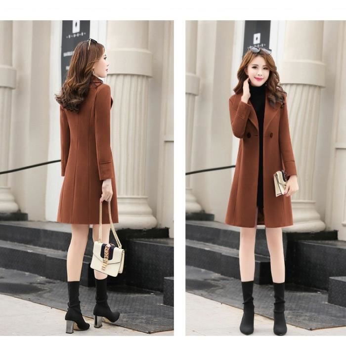 Manteau long caramel clearance