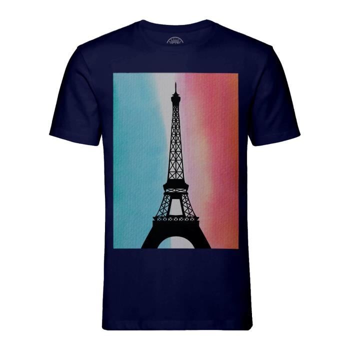 Ellesse T-shirt à manches courtes pour homme, col rond, logo broderie, 100% coton, Noir, M