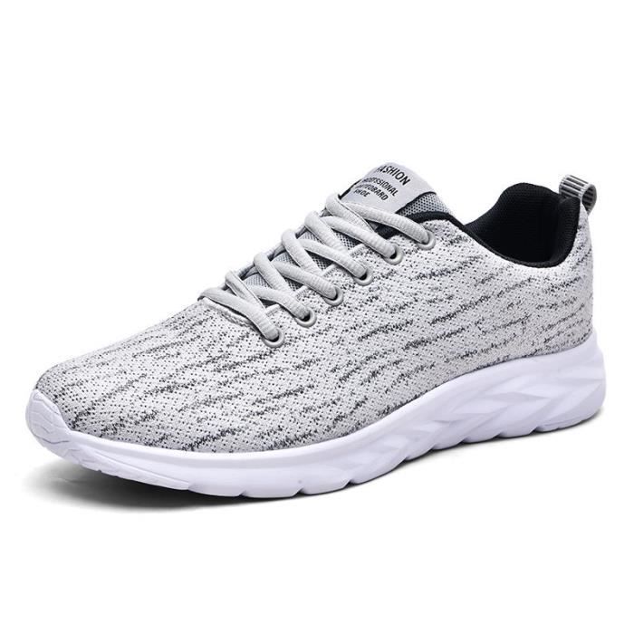 KIANII Chaussures pour hommes rayées grises