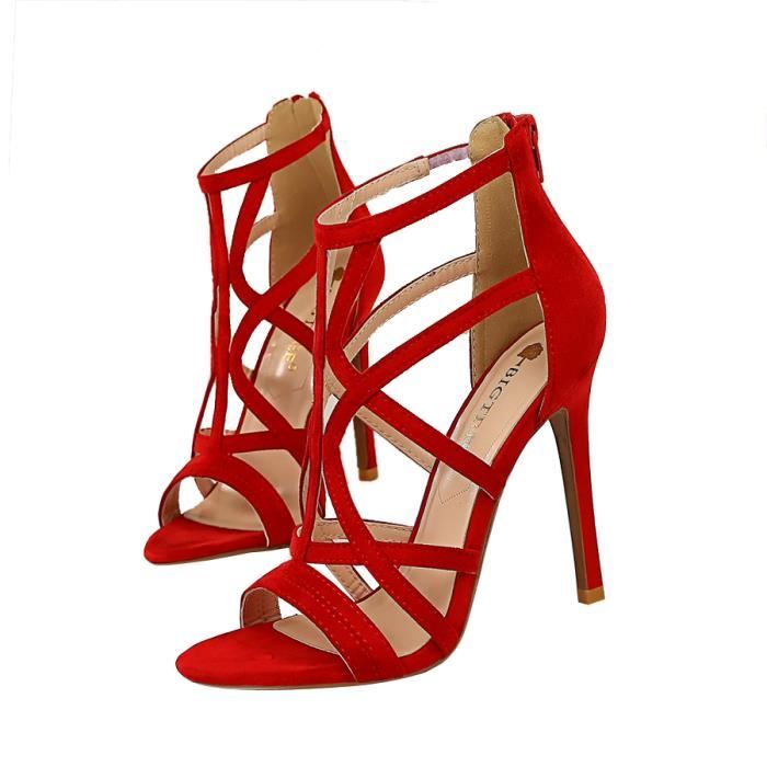 Chaussures Femme a Talon Escarpins en Sexy Talon Fin 11cm Rouge G22 Achat Vente Chaussures Femme a Talon Escarpins en Sexy Talon Fin 11cm Rouge G22 pas cher Cdiscount