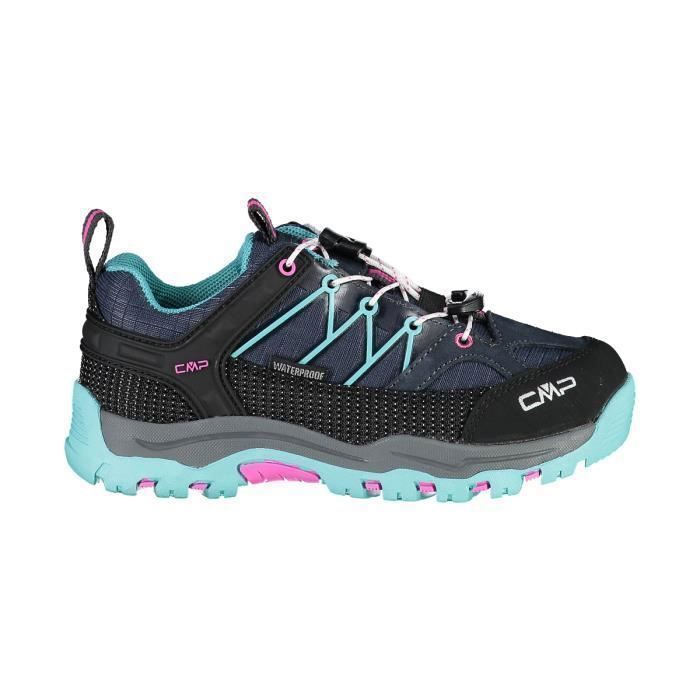 chaussures de marche de randonnée basse jeune garçon cmp rigel waterproof - b.blue-acqua - 37