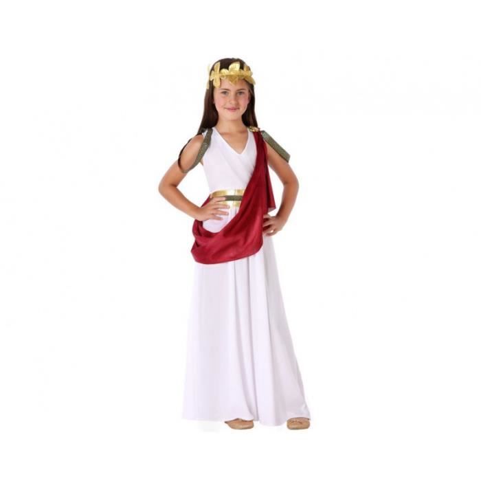 déguisement romaine pour enfant - ac-déco - blanc - taille 3/4 ans