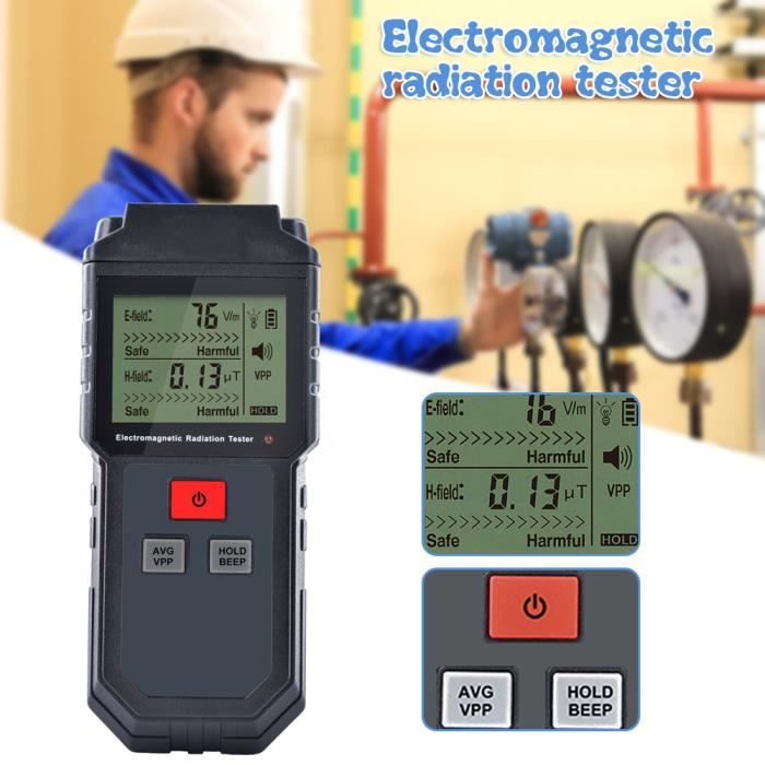 Détecteur EMF Testeur De Champs électromagnétiques Avec Thermomètre LCD - Appareil De Mesure Neuf