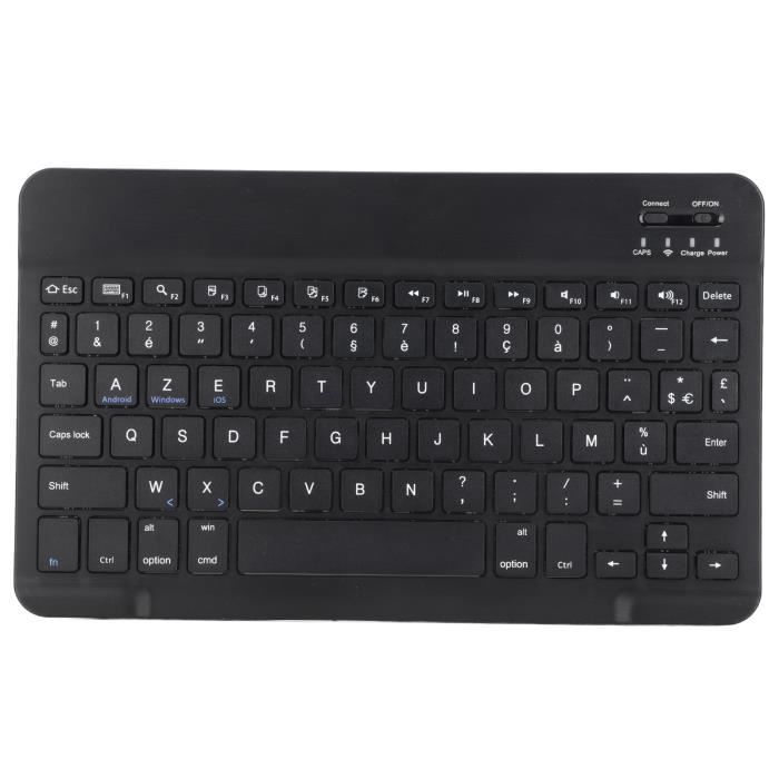 SALUTUYA clavier Bluetooth Clavier sans fil 10 pouces mince et étanche Style ciseaux Bluetooth informatique dordinateur Noir