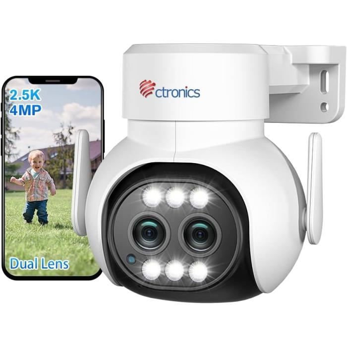 Caméra Wifi Extérieure 8Mp-4K Zoom Numérique 4X Caméras Ip Ptz Ai