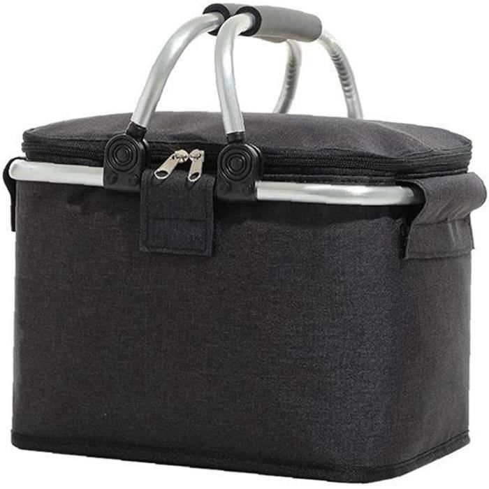 Ensemble De Pique-nique Luxe 25 Pièces Pour 4 Personnes - Glacière Isolée Bandoulière Rayée