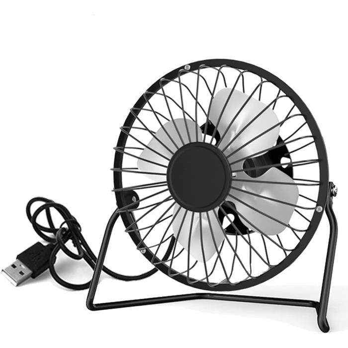 Ventilateur Portable USB DMTIVMG - 5 En 1, Rechargeable, 5 Vitesses, Support Téléphone, Pour Extérieur Et Bureau
