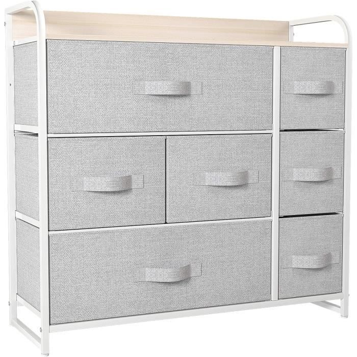 Commode 4 Tiroirs YITAHOME - Blanc, Bois, 62x35x96 Cm - Pour Chambre, Couloir, Rangement Pratique