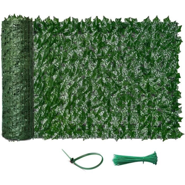Haie Artificielle Faux Lierre Jardin Brise-Vue Clôture De Mur D'Écran
