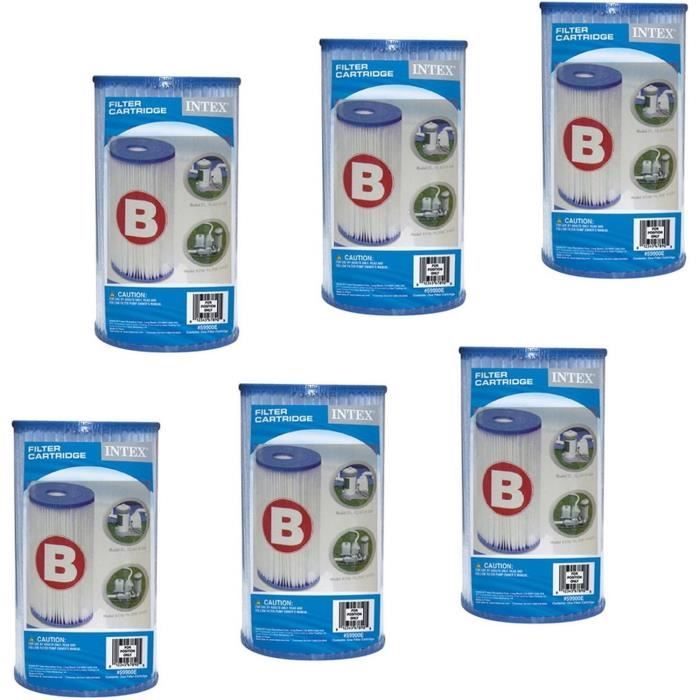 B133 Intex 59905 Boîte de 6 Cartouches de Filtration pour Piscine Type B133 ...
