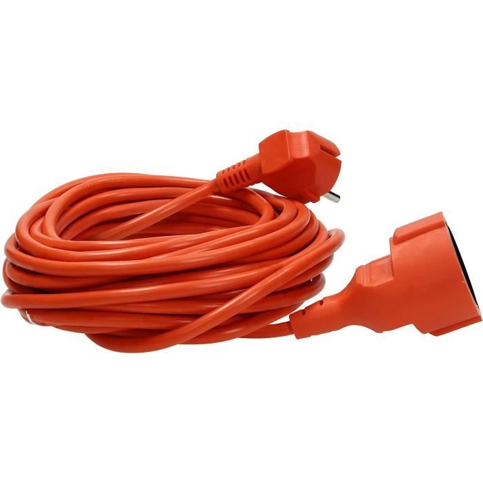 Rallonge 30 M SLx - 4 Prises IP44, 13A - Câble Jaune Visible - Pour Jardin, Bricolage - 10