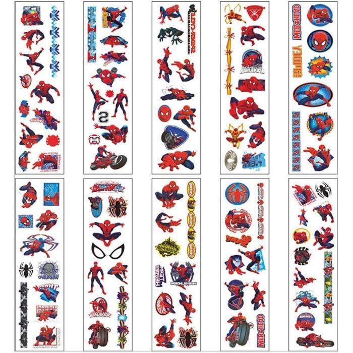 Tatouages Temporaires 3D Flash à Coller - Motifs Oiseau Et Araignée, Petit Format, étanches