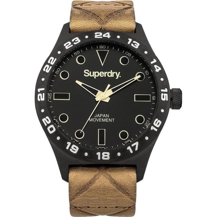 Montre superdry bracelet hotsell cuir
