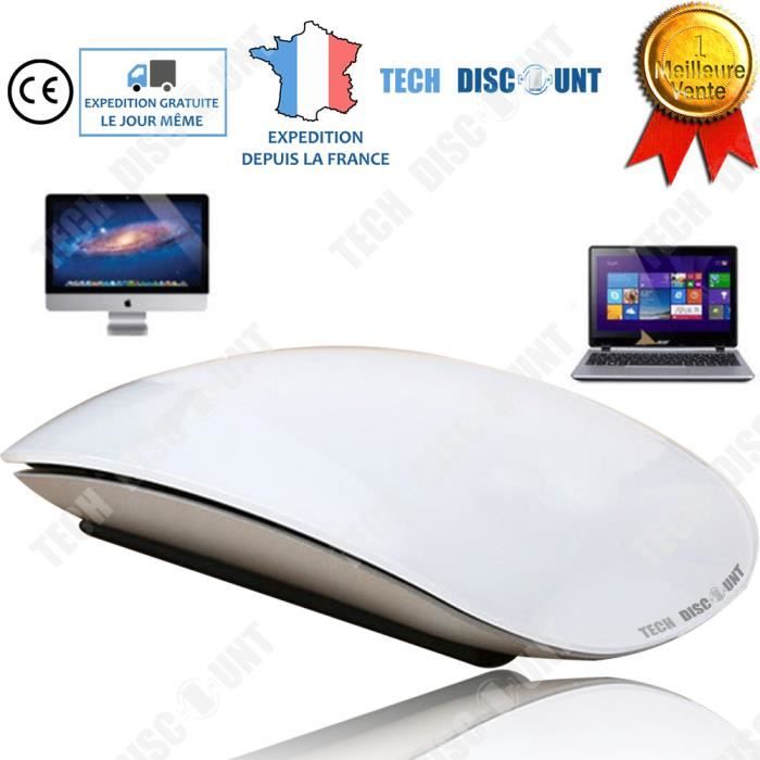 TD® Souris sans fil sans bouton tactile rapide bureau ordinateurs Optique Haute définition précision PC portables ergonomique mince