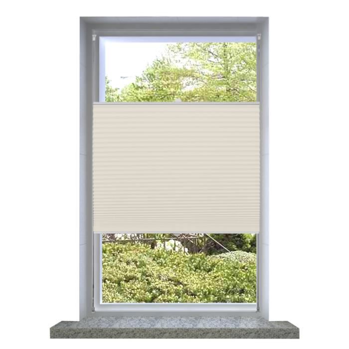 Store Plisse 70 X 100 Cm En Creme Rideau De Fenetre Pour Garder