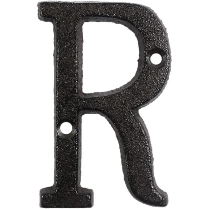 Lettre En Métal Noir Pour Décoration DIY - Alphabet A à Z, Dimensions ~5x7,5 Cm, Style Rustique - 11