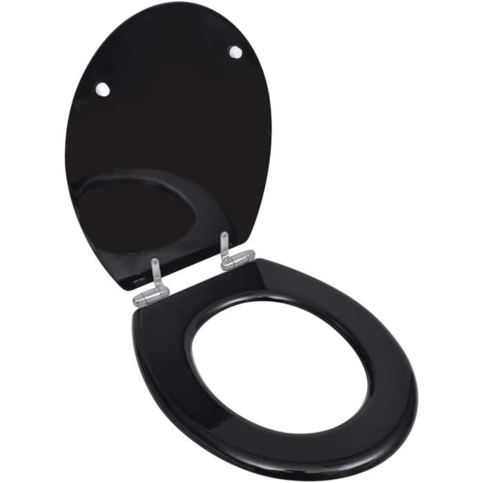Lot de deux sièges WC abattant lunette cuvette siège de toilette salle