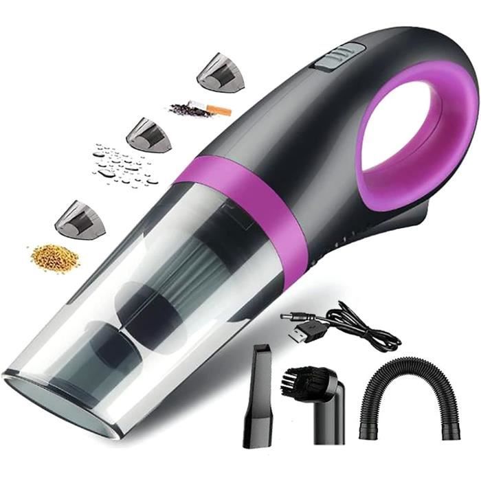 Aspirateur à Main Sans Fil 120W 2200mAh - Rechargeable, Léger, Noir - Neuf