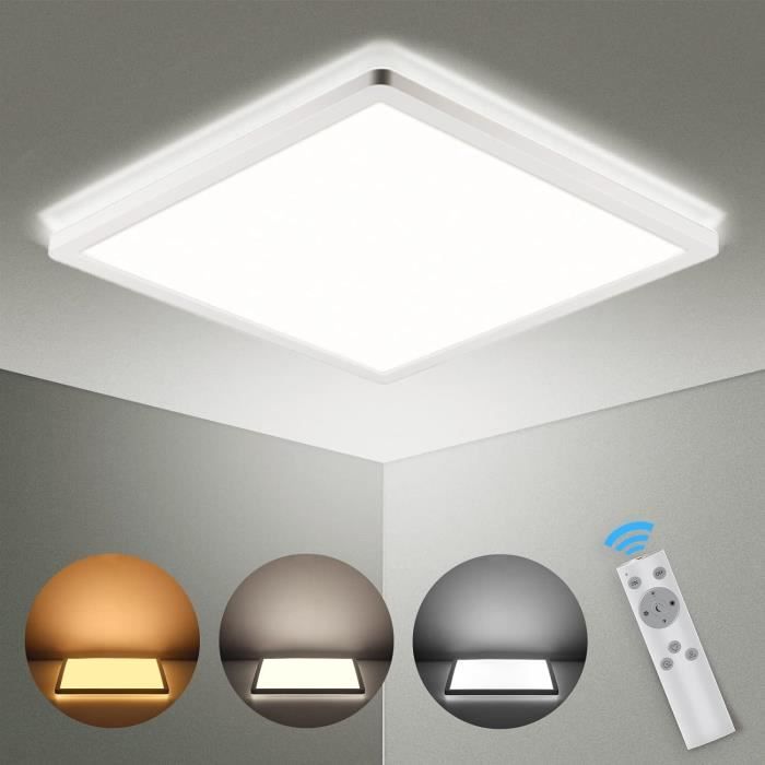 Plafonnier LED 72W Rectangulaire à Intensité Variable Avec Télécommande - Lumière 2800K-6000K Pour Salon, Chambre, Cuisine IP44