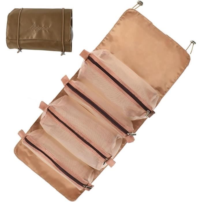 Trousse De Maquillage De Voyage - Pochette Cosmétique En Nylon, Taille Standard