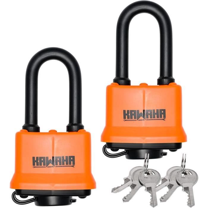 Lot De 12 Cadenas à Clé Robuste Belle Vous - Acier Laminé 40mm Anse 6mm Résistant Intempéries