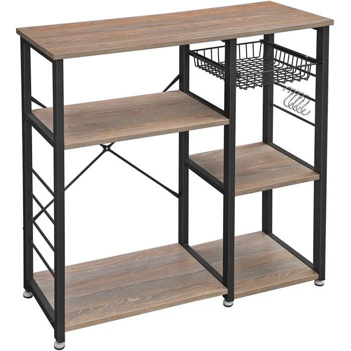 Vasagle Desserte De Cuisine Metallique Etagere De Rangement Avec