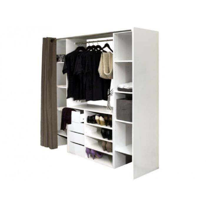 Ensemble Dressing Meuble De Rangement Emeric Blanc Taupe