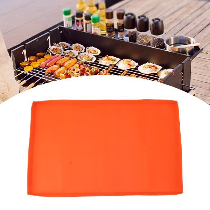 2 Tapis Cuisson Barbecue Anti-Adhésifs 42x36cm - Réutilisables, Découpables | Pour Grill, Four, Friteuse Air