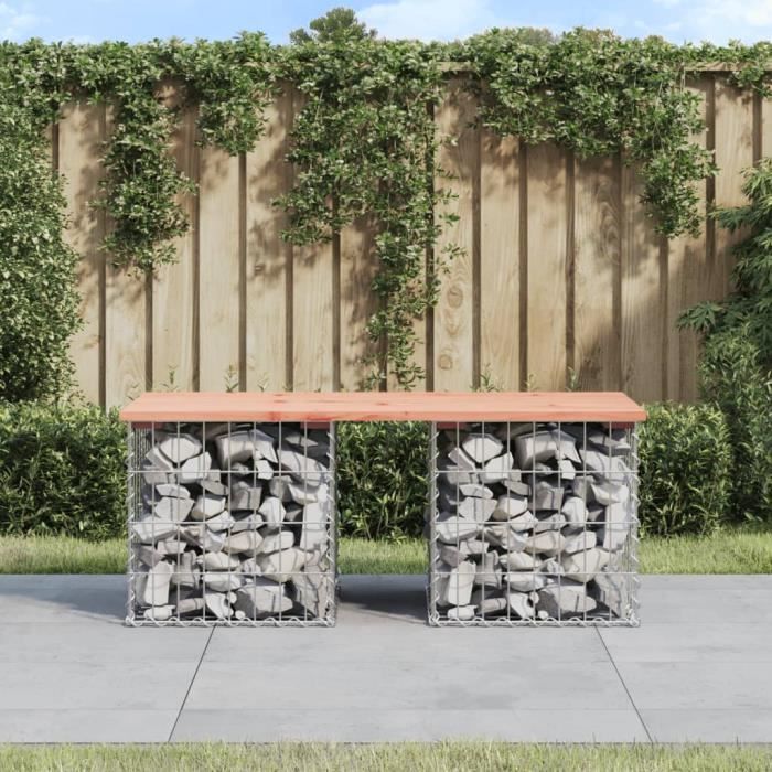 Vidaxl Banc de jardin design gabion 103x44x42cm bois massif de douglas 834339