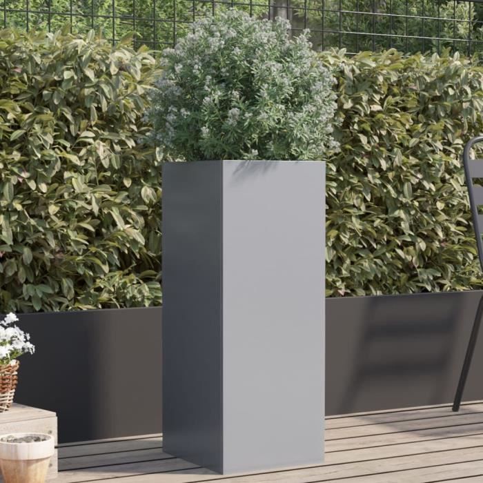 Jardinière - VIDAXL - 32x275x75 cm - Acier galvanisé - Argenté - Rectangulaire