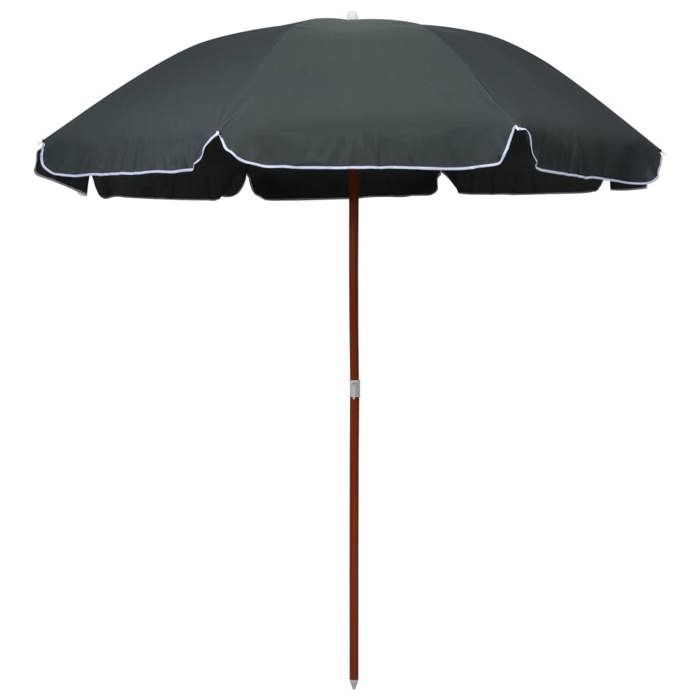 vidaXL Parasol de Jardin avec Mât en Acier Pare-soleil de Patio Abri de Soleil Parasol de Terrasse Arrière-cour 47805