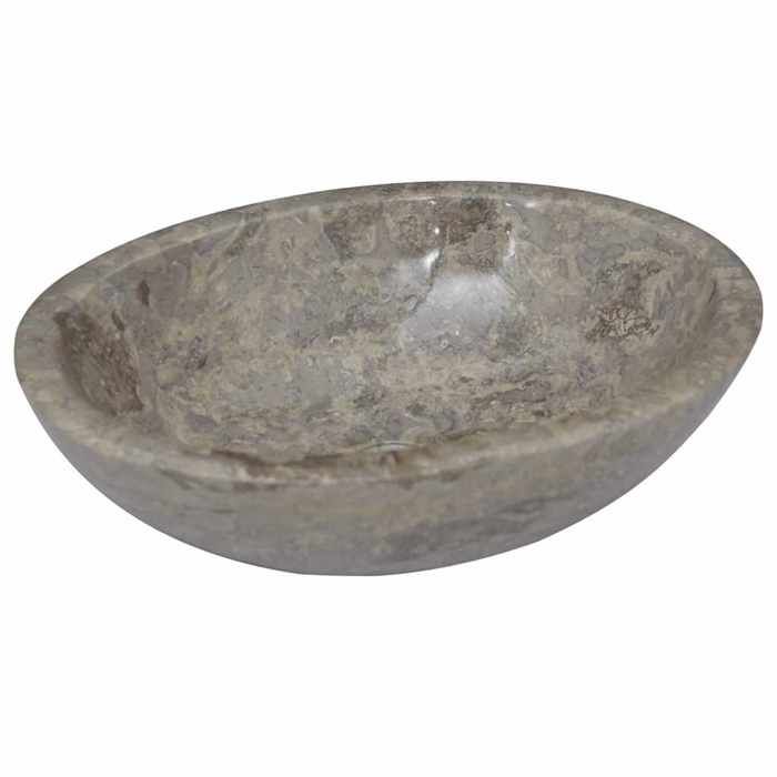 Lavabo Gris - VIDAXL - 53x40x15 cm - Marbre - A poser - Rectangulaire