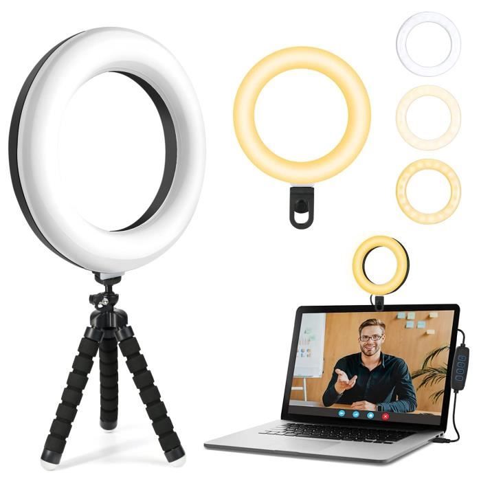 Ring Light avec Trépied,Selfie Anneau Lumineux,LED Anneau Lumière Réglable  avec télécommande pour Tiktok//Live Stream - Cdiscount Appareil Photo