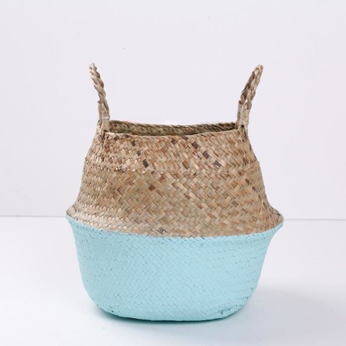 VOSAREA Panier Rotin Tressé Main Avec Doublure – Élégant & Naturel Pour Fleurs, Déco & Rangement