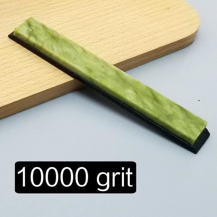 Pierre à Aiguiser Fine 10000# - Jade Vert, 50x20x10 Mm, Pour Couteaux, Ciseaux, Outils De Rasage, Affûtage Précis