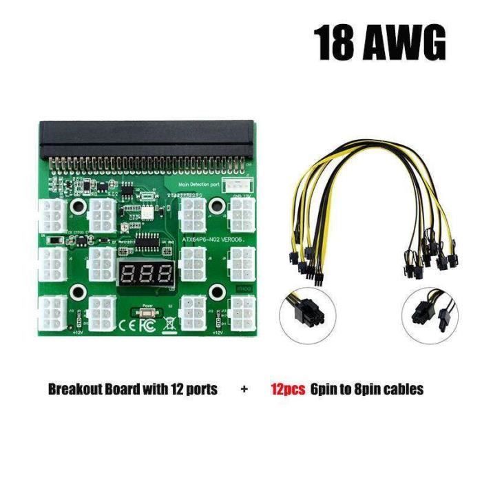 Lot Alimentation Serveur 1200W + Carte + Câbles - HP - Reconditionné Comme Neuf