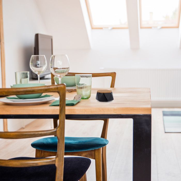 Cendrier En Céramique Avec Couvercle - Coupe-vent, 3 Encoches - Pour Intérieur/extérieur, Noir