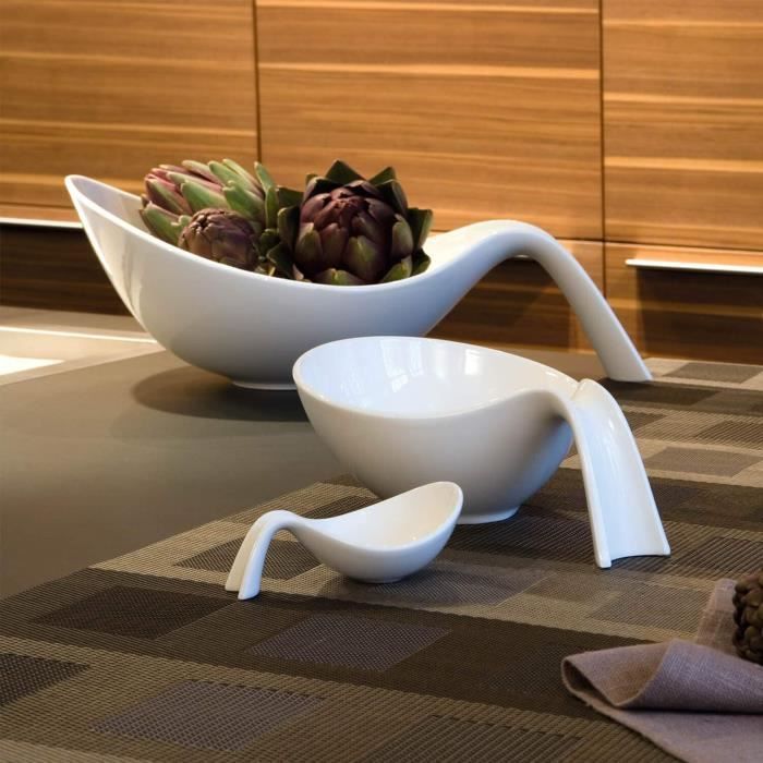 Bol Afina Villeroy & Boch Porcelaine Premium - 25x25x6cm - 750ml - Blanc - Lave-vaisselle Et Micro-ondes