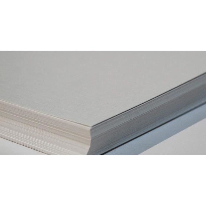 Craft UK W122 Carte Recyclée Martelée Ivoire 300g/m² - Pack De 100 Feuilles Premium