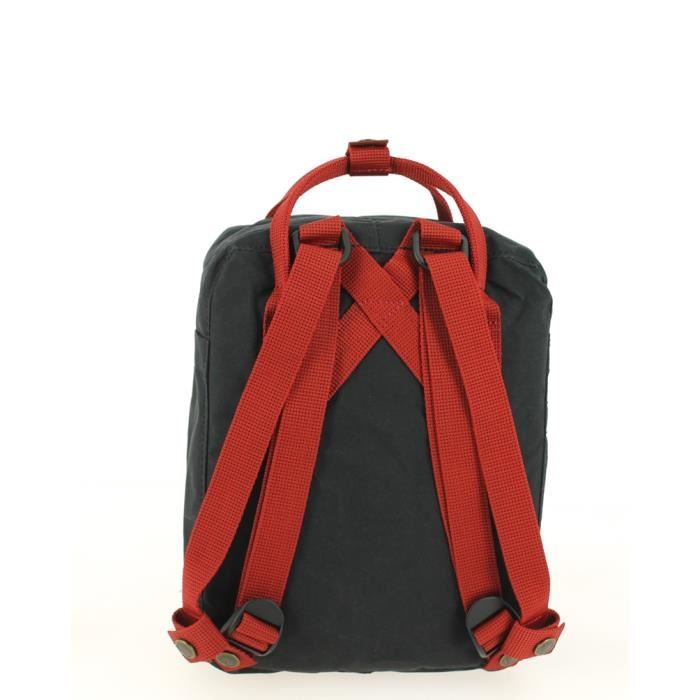 Sac a dos FJALLRAVEN Kanken Mini Black Ox Red 29 H x 20 L x 13 E cm Noir Cdiscount Bagagerie Maroquinerie